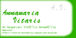 annamaria vitaris business card